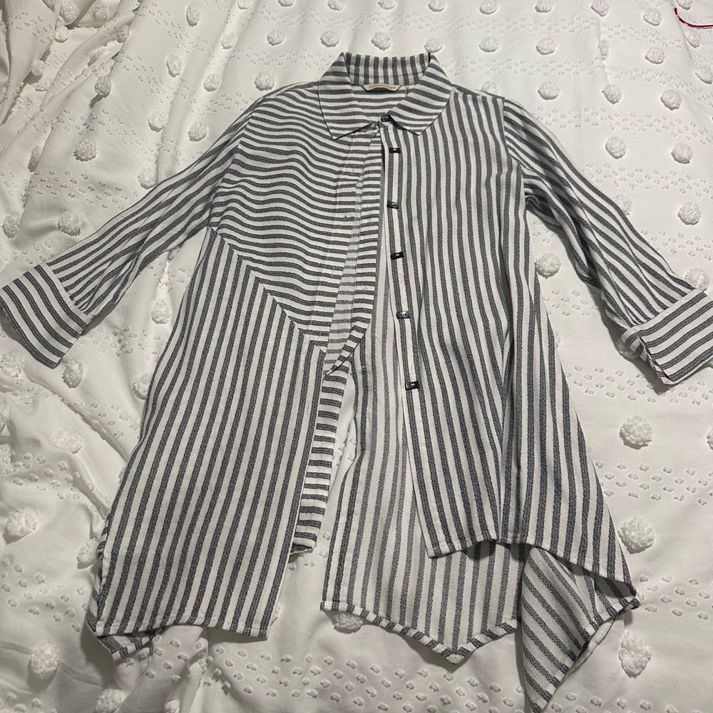 Soft Surroundings Monochrome Striped Top